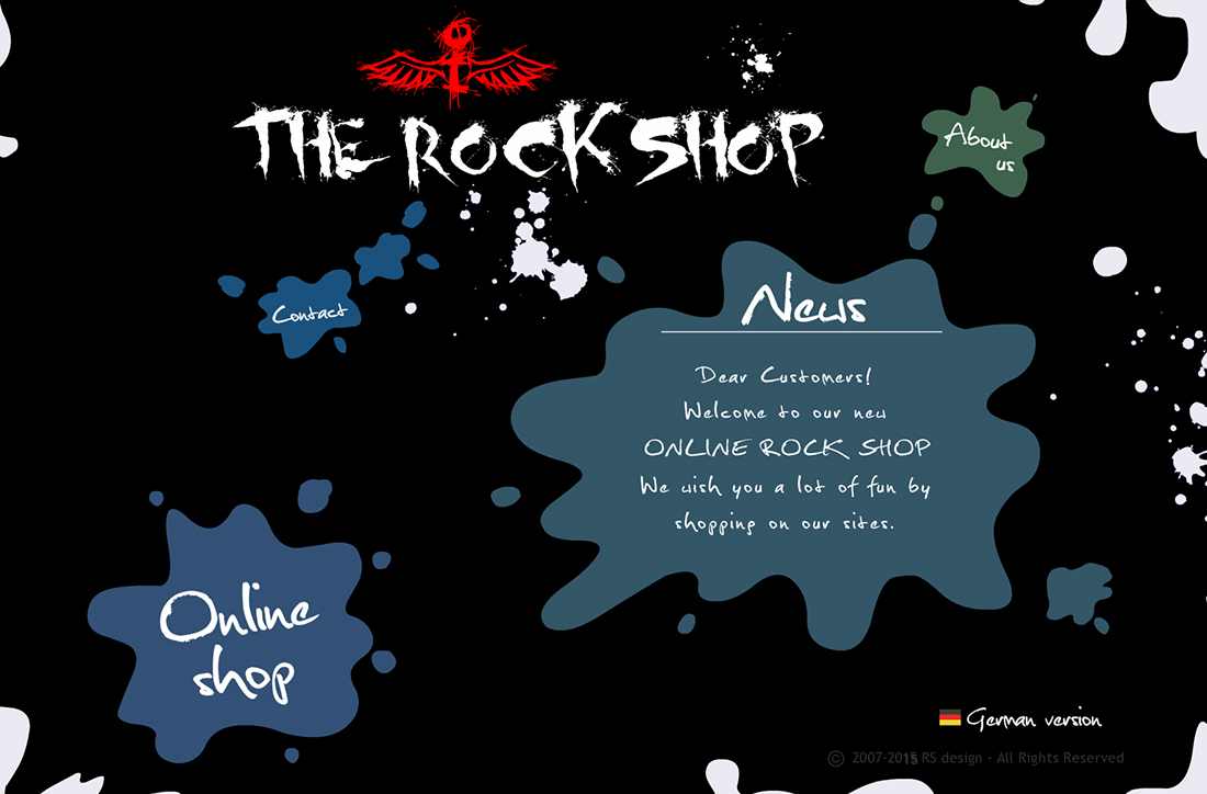 flash page rock shop by roman strazanec